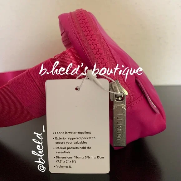 lululemon Everywhere Belt Bag Sonic Pink (Barbie Pink Hot Pink) 1L Brand New NWT